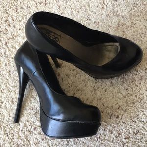 Black platform heels